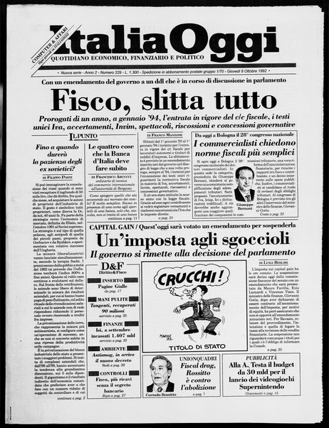 Italia oggi : quotidiano di economia finanza e politica